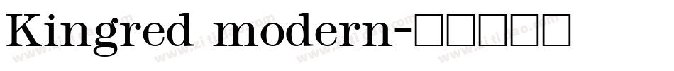Kingred modern字体转换